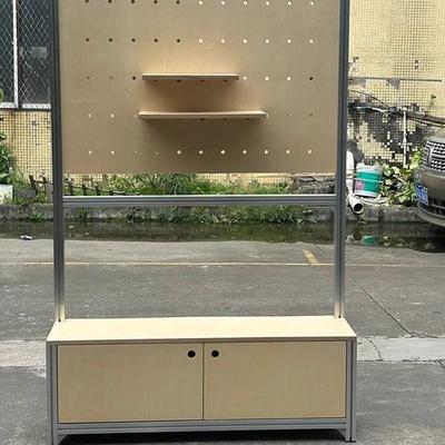 桦木海洋板铝型材收纳柜陈列展示柜子斗柜洞洞板层架玄关置物架子