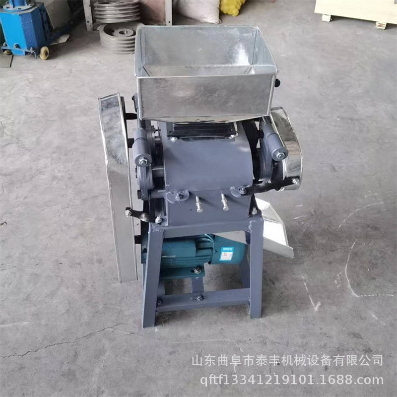 家用黄豆燕麦挤扁机拉丝对辊式大豆压扁机多功能粮食挤扁机
