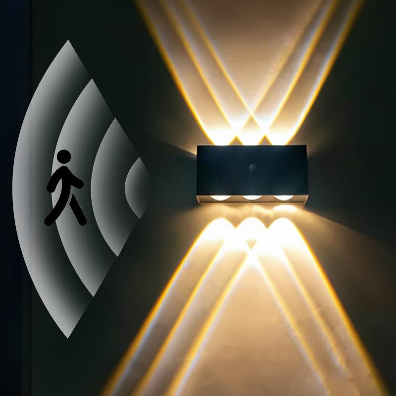 感应壁灯创意上下发光户外走廊过道卧室门口LED铝材墙壁灯