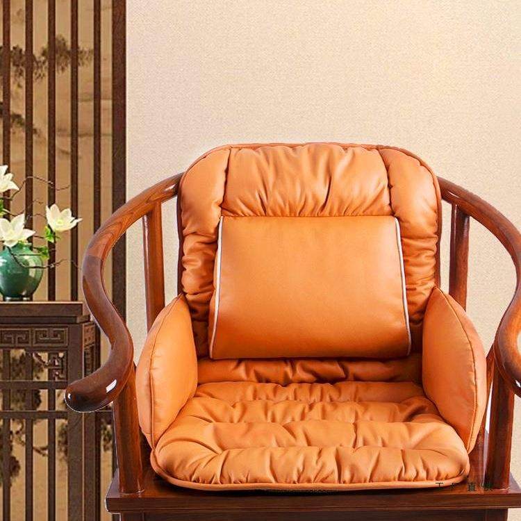 新中式沙发坐垫实木椅子餐椅茶椅太师圈椅座垫一体靠背椅靠垫