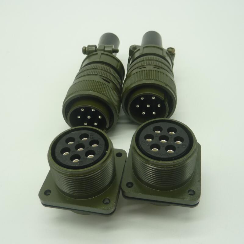 MS5015系列MS3106A20-15P连接器公头母座对接7P防水航空插头