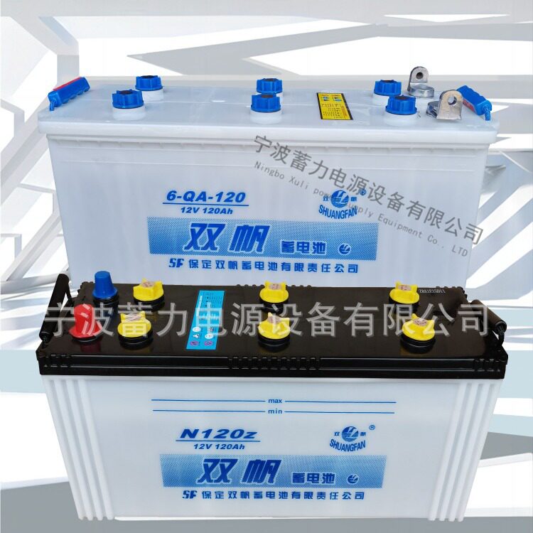 合力叉车电瓶N120Z-6QA120AH12V半自动托盘堆垛叉车双帆蓄电池