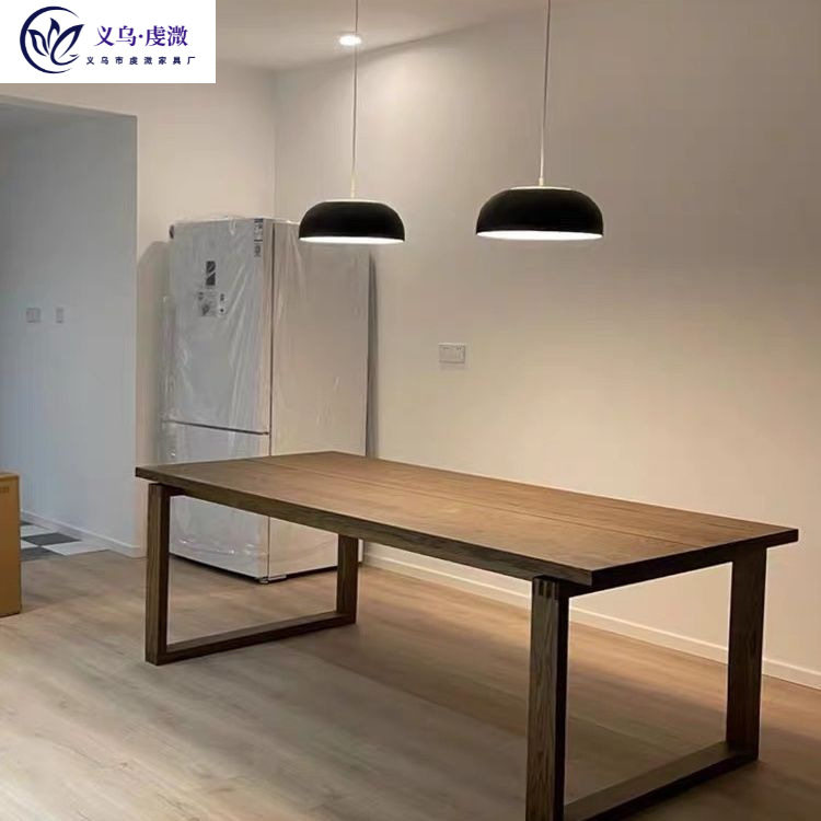 实木双人电脑桌台式卧室家用办公桌书桌工作台小户型餐桌学习桌