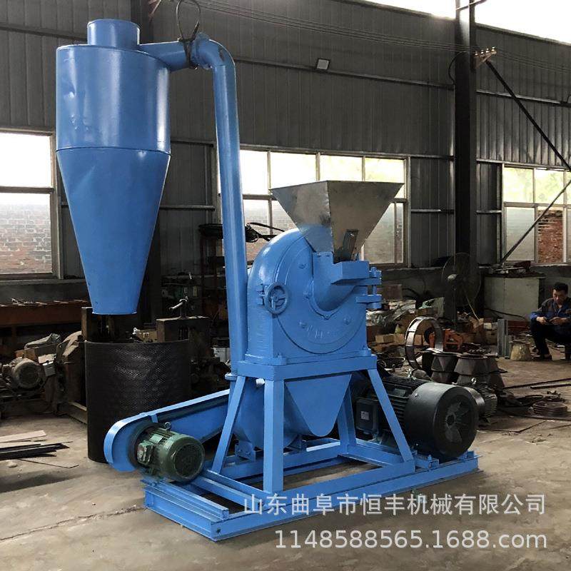 黄豆磨粉机磨坊专用立式小麦磨面机电动齿盘粉碎机打面机