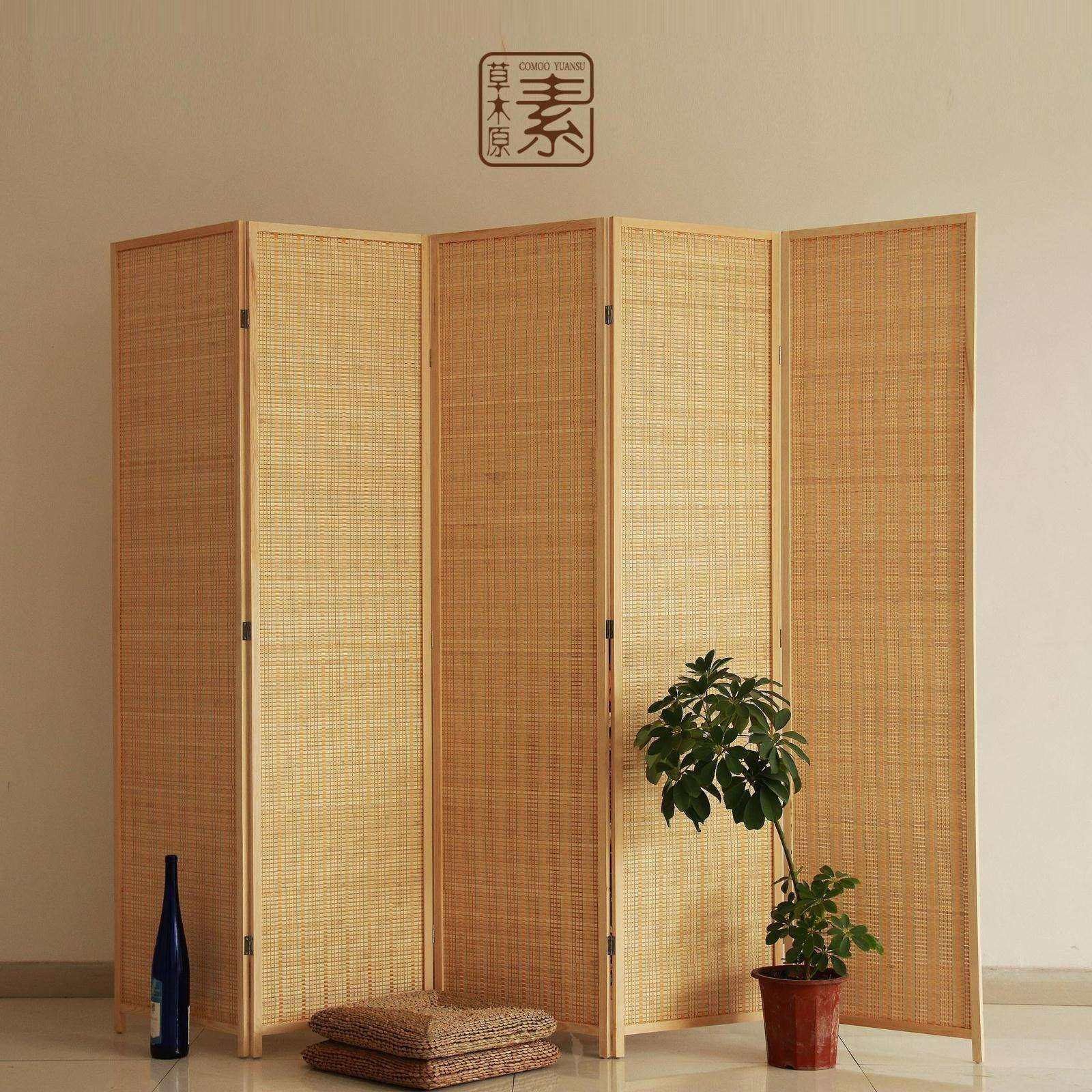 竹编实木屏风隔断折叠新中式玄关客厅隔断卧室折屏阳台屏风试衣间,金属材料及制品,金属加工件/五金加工件,淘宝优惠券,粉丝福利购,淘宝优惠卷