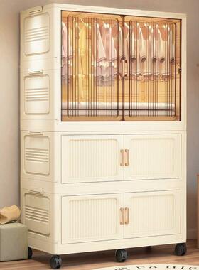 95CM宽加厚儿童衣柜宝宝收纳柜塑料衣橱婴儿置物柜储物简易衣柜