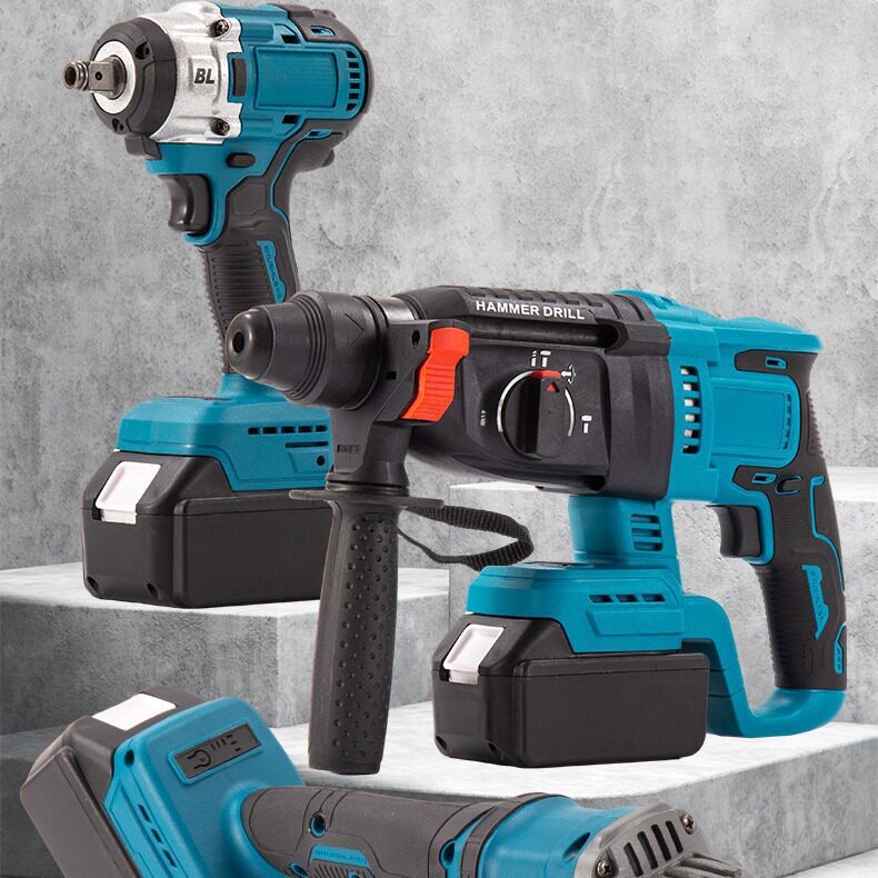 外贸园林电动工具套装批发锂电三件套家装厂房多功能锂电电动工具