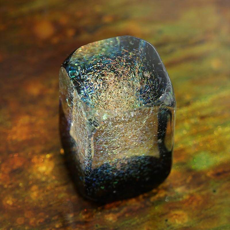 高端茶器玻璃星空斑斓盖置新中式紫砂壶盖托琉璃壶承茶宠茶道配件