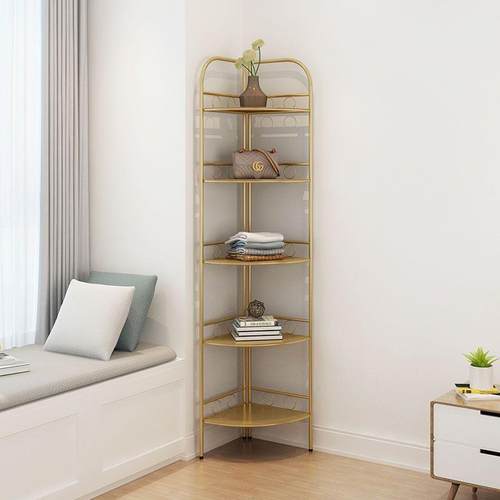 转角置物架客厅墙角架床头靠墙架子卧室收纳架铁艺隔板拐角沙格坤