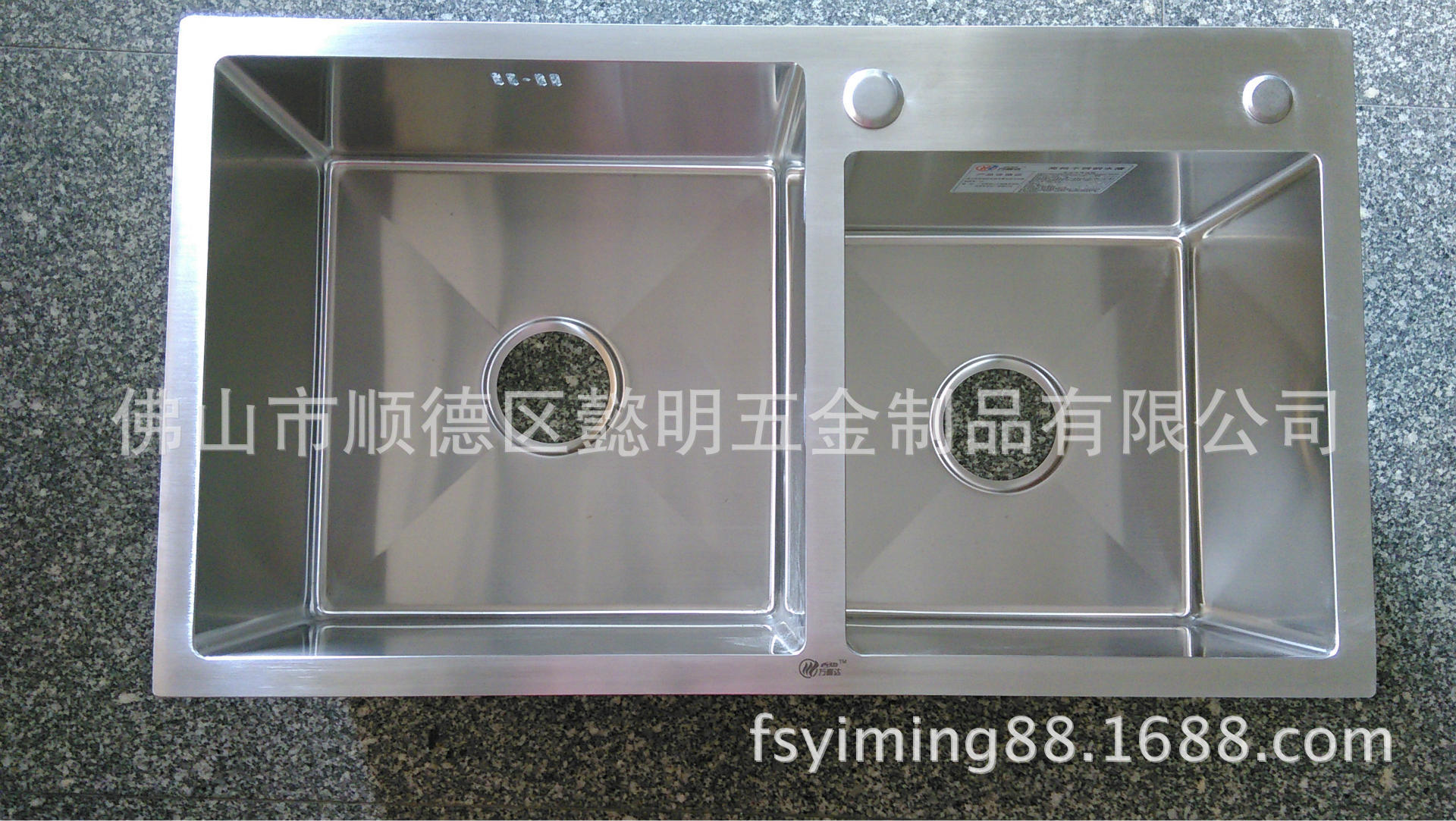 厂家供应7843手工槽4.0厚不锈钢304双槽手工盆现货批发