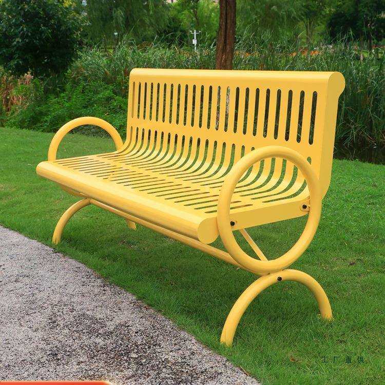 户外全钢公园椅庭院双人长条椅广场休闲长椅铸铁铸铝座椅网红多色,金属材料及制品,金属加工件/五金加工件,淘宝优惠券,粉丝福利购,淘宝优惠卷