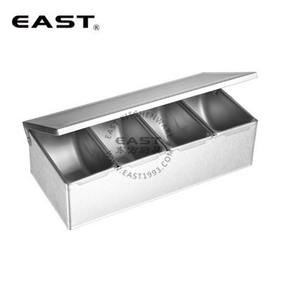 (全钢)四格调味盒【EAST东方厨具】调味盒、调料瓶