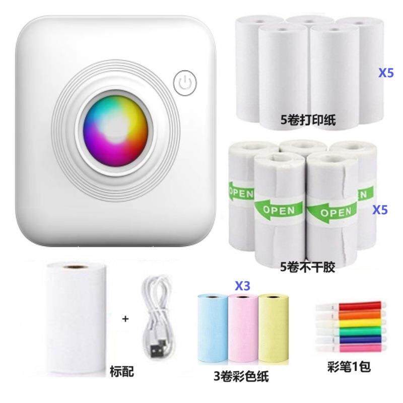 益智迷你口袋便携错题打印机拍照搜题照片打印机标签纸热敏打印机