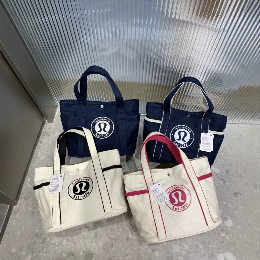 lulu家Dailymini小托特饭盒包帆布包迷你瑜伽健身可爱小手提包潮