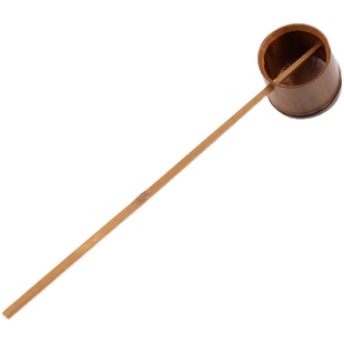 竹制舀水勺长柄分茶勺子 家用无漆打酒器水瓢酒提 煮茶具配件日式