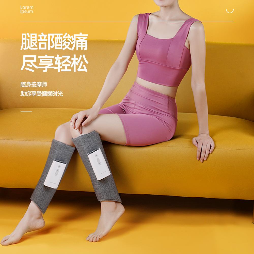 小腿气压按摩器家用老人恒温热敷无线腿部按摩仿人手空气波按摩仪