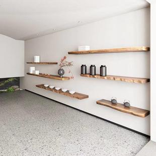 墙上置物架实木一字隔板挂墙隔板书架装饰板不规则展示架上墙层板