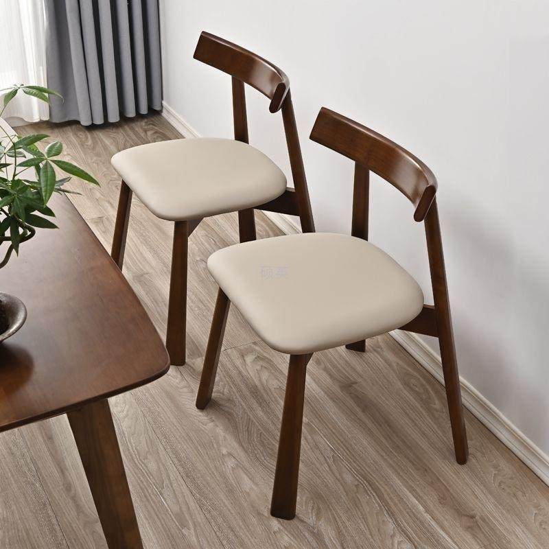 北欧实木餐椅家用餐桌靠背椅子意式极简中古设计师黑色家居凳子