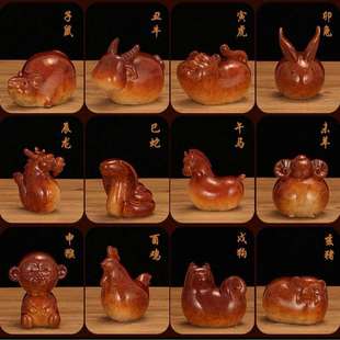 铜十二生肖摆件铜制卡通鼠牛虎兔龙蛇马羊猴鸡狗猪铜制可爱工艺品