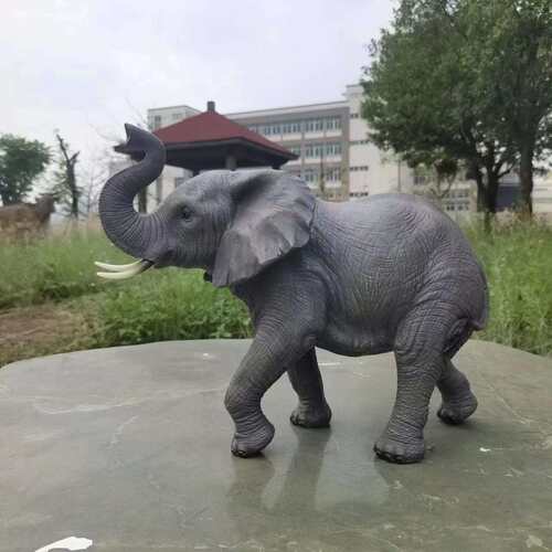 创意可爱仿真动物大象摆件户外花园草坪装饰青蛙树脂工艺品
