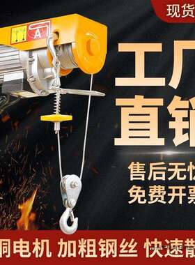 微型电动葫芦220v1吨卷扬机家用提升机电动升降小型起重机其他
