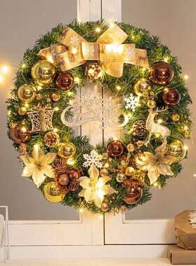 xyt圣诞花环门挂50/60CM圣诞装饰品圣诞树藤条挂饰场景布置门饰