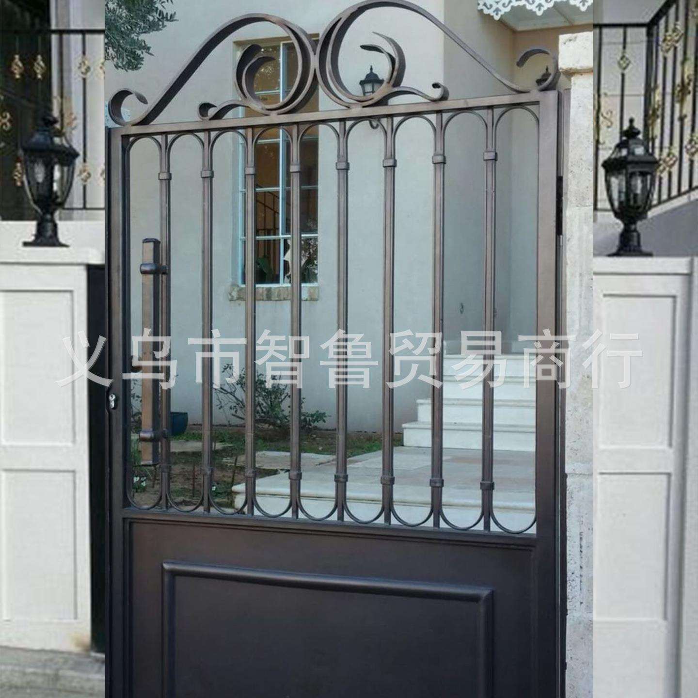 锻打工艺欧式铁艺大门别墅庭院入户门花园单开小门外贸对开门