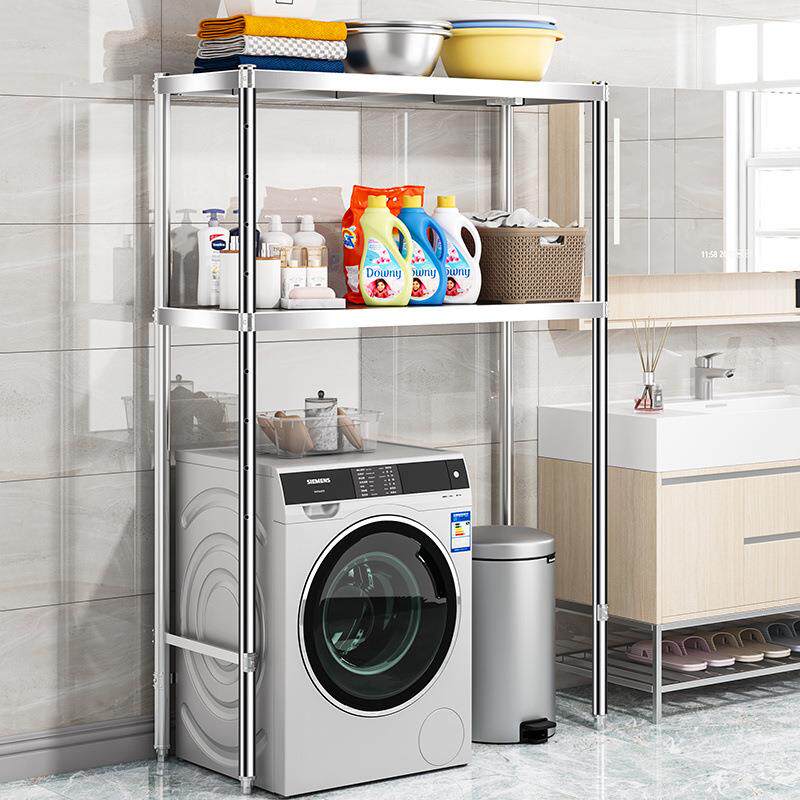 洗衣机置物架加厚不锈钢烘干机上方储物架阳台防水收纳组合架架子