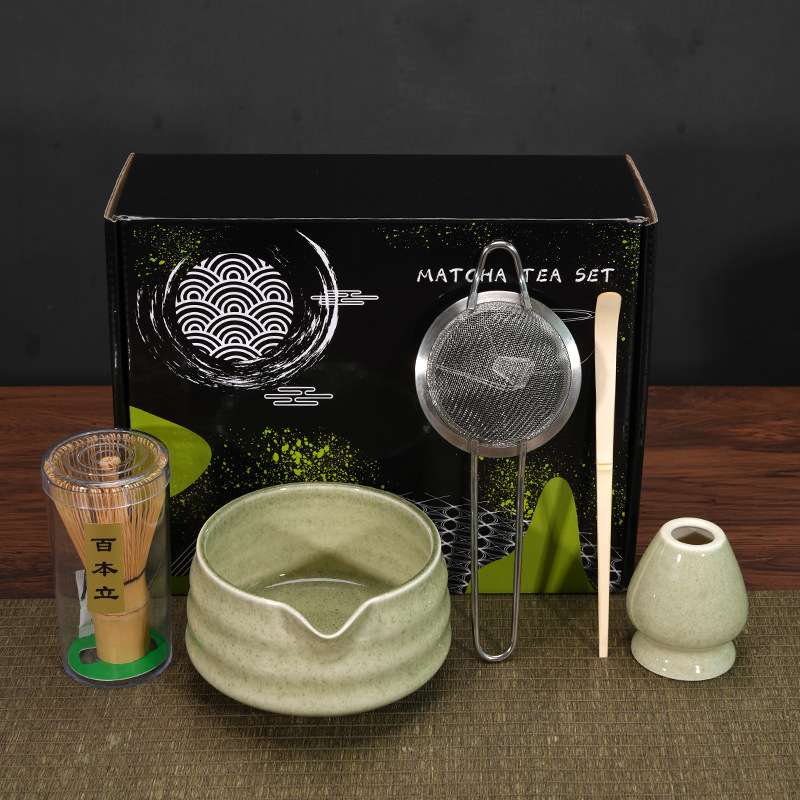 抹茶碗陶瓷日式打抹茶用套装茶筅竹子抹茶刷百本立宋代点茶道彩盒