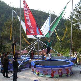 户外儿童蹦极床广场公园游乐场蹦床弹跳床蹦蹦床商用跳床摆摊神器