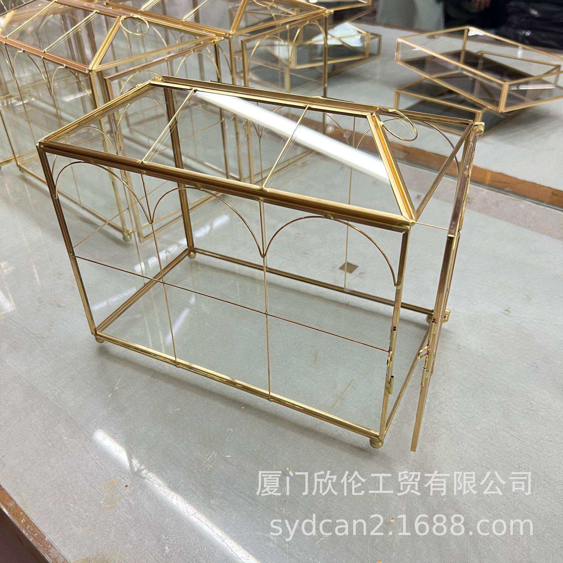 玻璃花房卡片收集盒派对签到盒玻璃摆件收纳盒15625