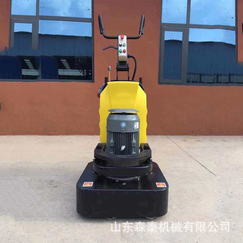 固话地坪研磨机 四盘十二磨头混凝土地面打磨机自带吸尘抛光