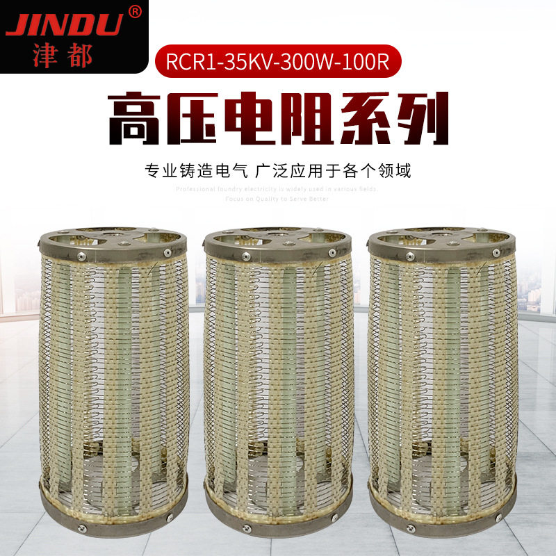 批发高压网状无感电阻RCR1-35KV-300W-100R防护电容器专用电阻