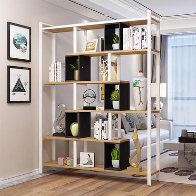 办公室创意铁艺简约隔断柜现代博古架卧室置物架书架轻奢客厅落地