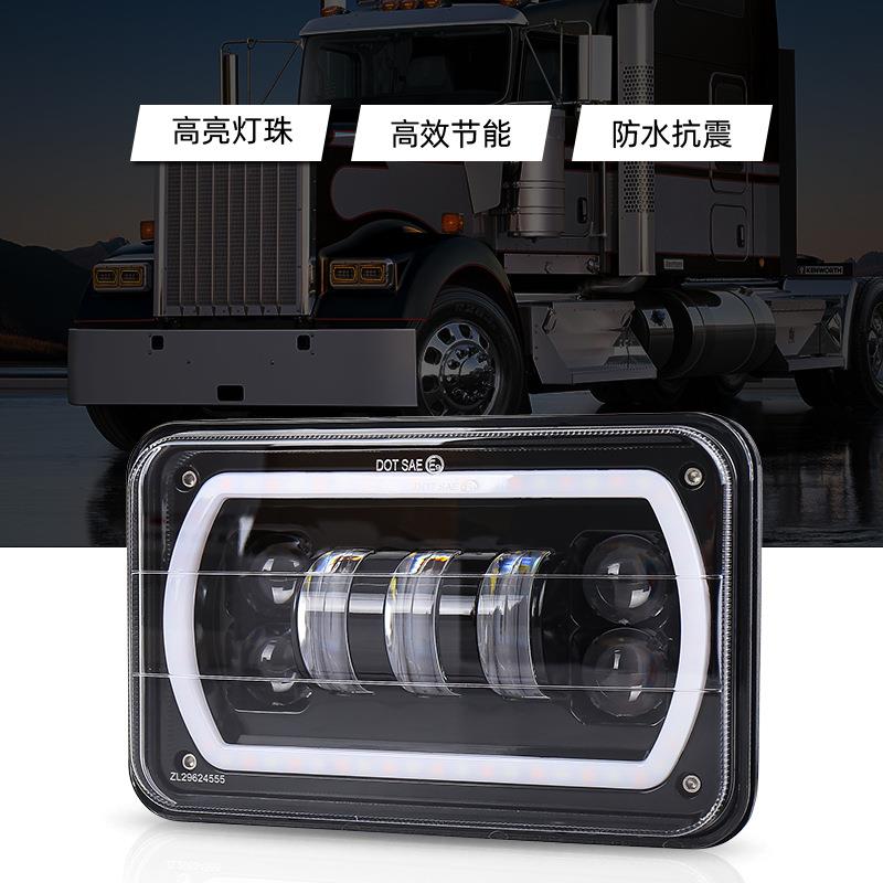 牧马人5寸方灯直销越野改装4X6方灯外贸爆款货车照明工作灯