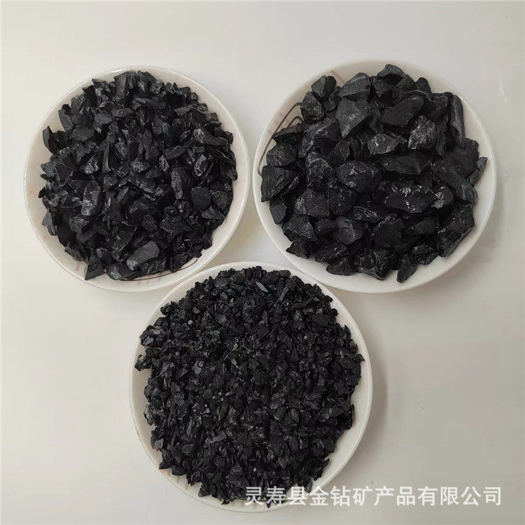 厂家批发黑色砾石机制卵石景观