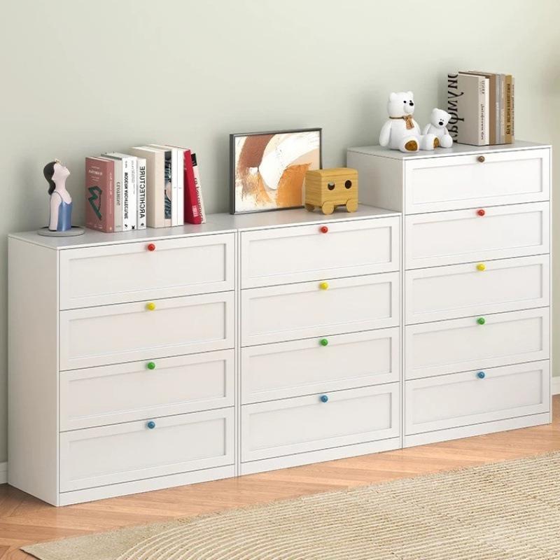 家用金属五斗柜钢制收纳柜子卧室储物柜客厅边柜铁艺床尾柜抽屉柜