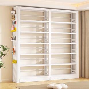 25cm深钢制图书馆书架落地置物架儿童书柜家用客厅一体靠墙收纳柜