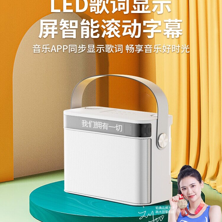 包邮ys219家庭ktv音响套装麦克风话筒一体唱k歌机家用卡拉ok