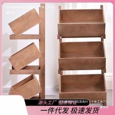 实木收纳多层厨房多格蔬菜展示架客厅陈列架置物架木质杂物