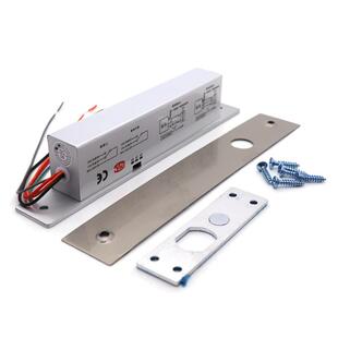 窄面小电插锁低温延时带信号反馈门禁系统门禁锁玻璃门12V