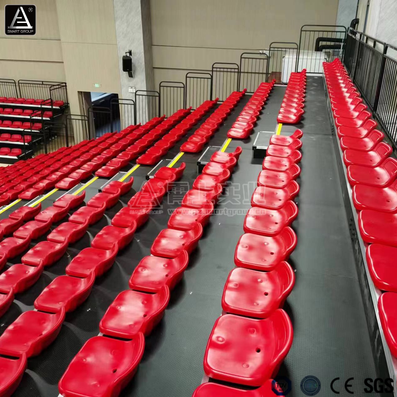14层18m伸缩移动看台收缩看台中空椅体育馆简易看台