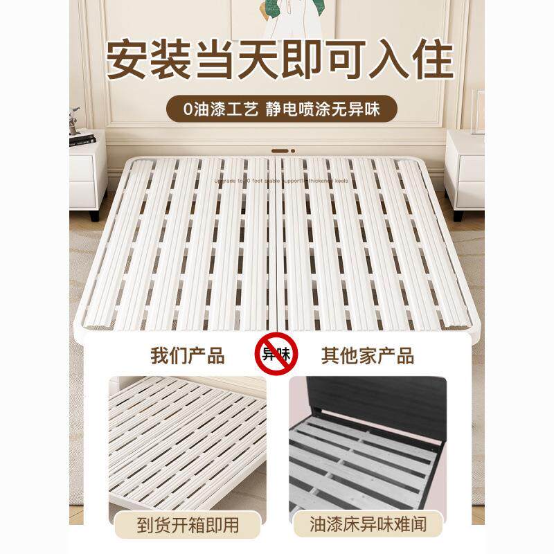 简约无床头悬浮床架子排骨架家用铁艺床加厚单人双人铁架子包邮