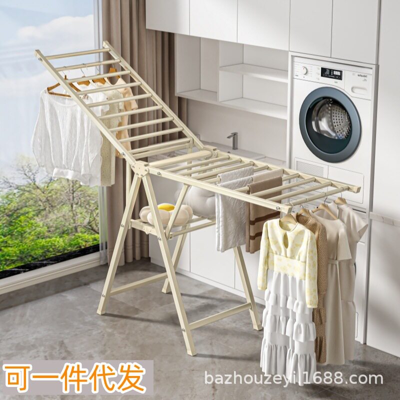 批发阳台家用免安装折叠晾衣架落地窗外晾被子晒衣服大架子凉衣架
