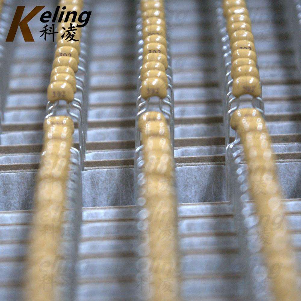 编带独石电容392M3.9NF0.0039UF20%脚距5.08MM1盒2500只