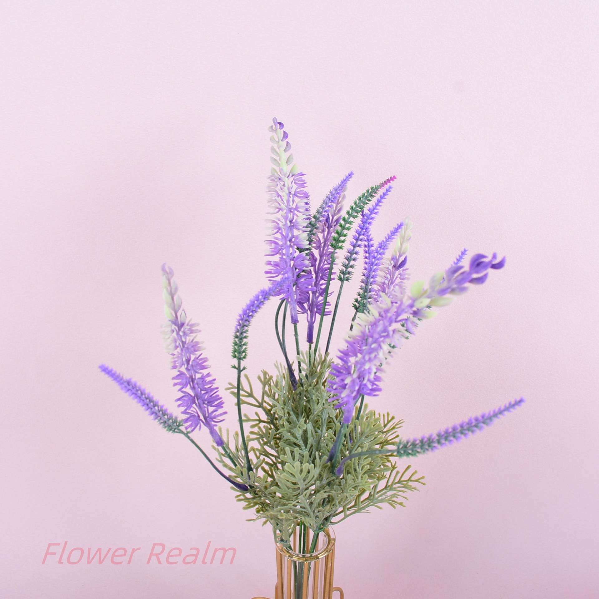 新品仿真毛植薰衣草塑料假花客厅装饰插花摄影道具婚庆用品