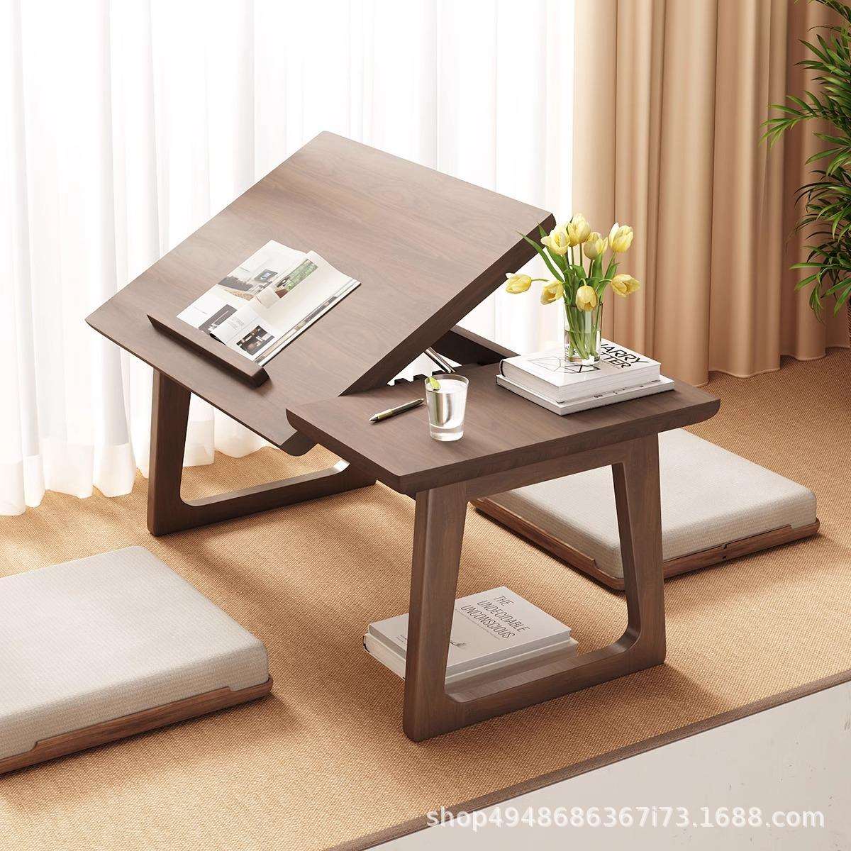 折叠飘窗小桌子实木日式榻榻米茶几阳台炕几家用轻奢高级感茶桌