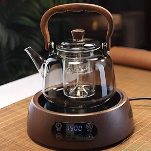 2025爆款 电陶炉玻璃提梁壶家用煮茶烧水壶大容量保温玻璃茶具