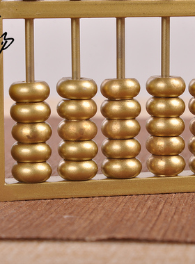 铜老式算盘摆件中式国风礼品家居客厅饰品工艺品摆设开业乔迁送礼