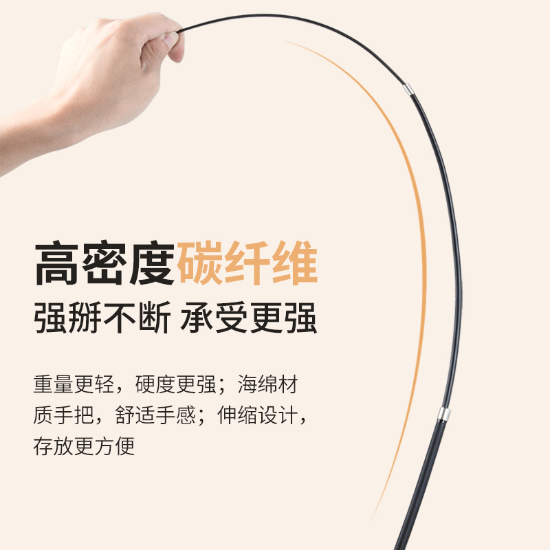 新款成幼猫咪逗猫棒带铃铛羽毛毛绒替换头猫玩具用品耐咬伸缩长杆